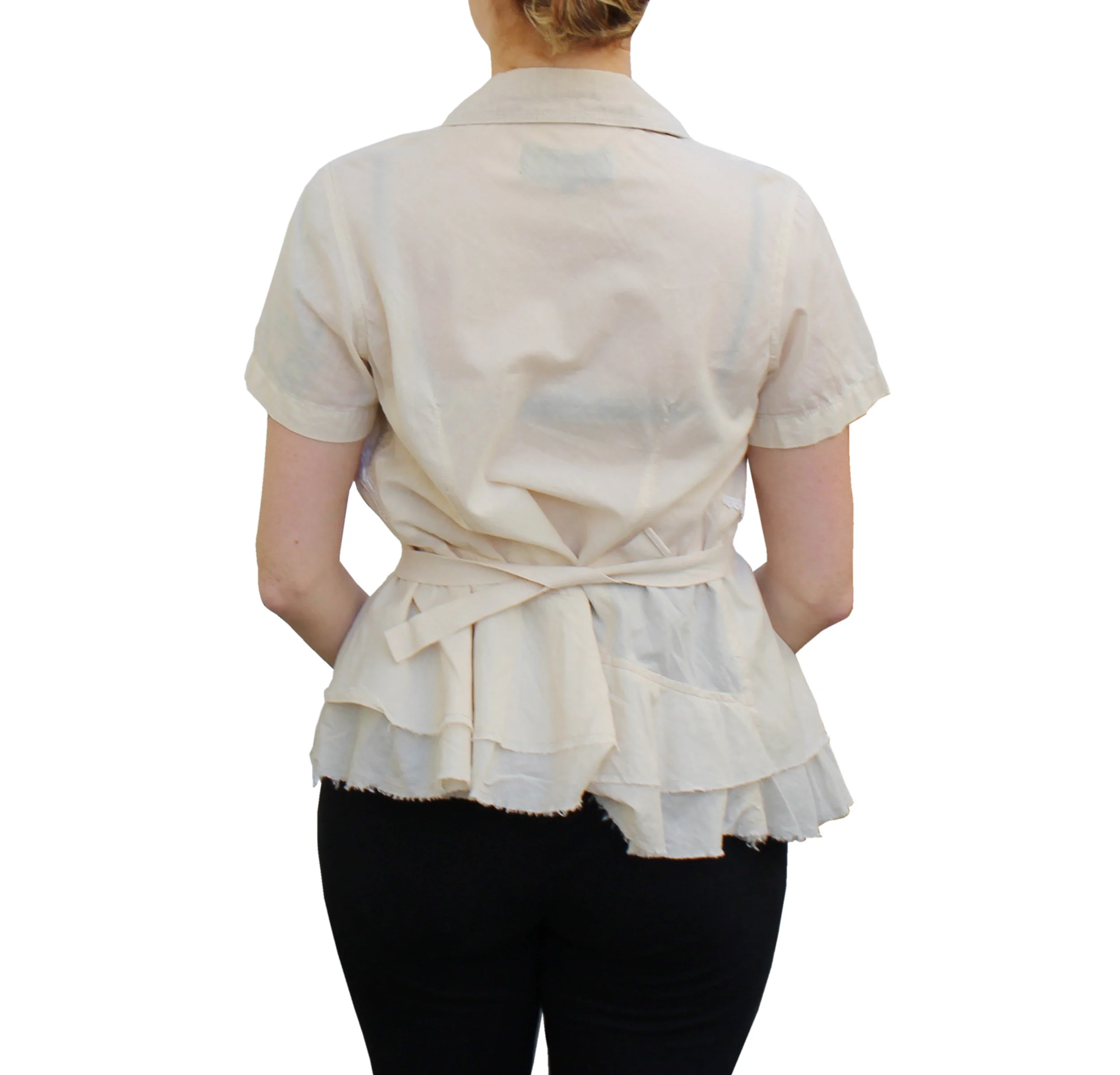 Comme Des Garçons Tricot Beige Blouse (Size M) — RootsBK